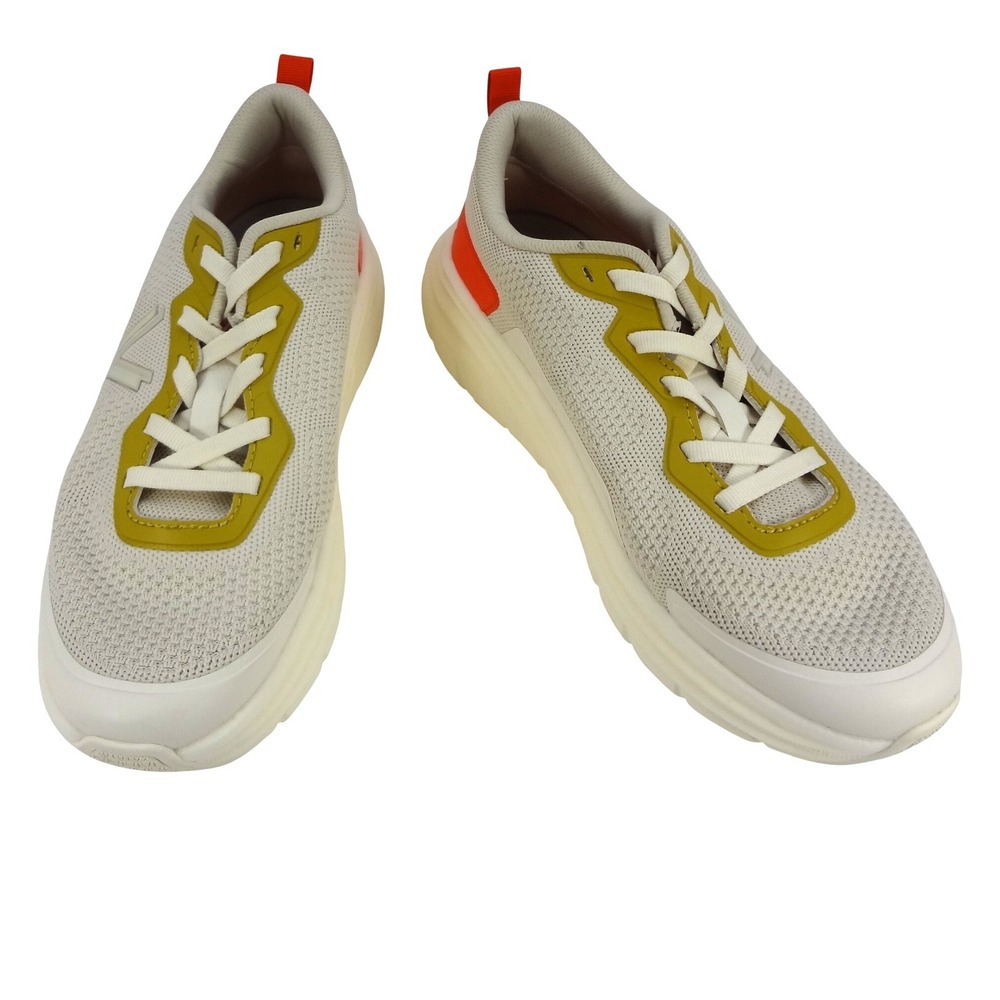 Vionic Walk Max Men's 10 Cream/ Tangerine Mesh Orthotic Walking Sneakers